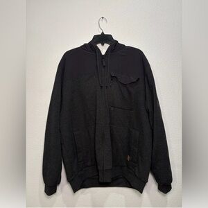 Men’s Coleman Black Full Zip Sherpa Lined Hooded Drawstring Heavy Coat Jacket XL